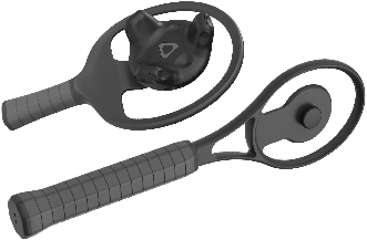 Set of sports rackets with VIVE Tracker